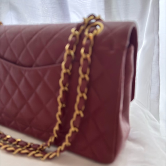 Chanel Quilted Maroon Leather Shoulder Bag - Picture 10 of 11